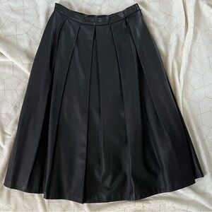 Blaque Label Faux Leather A-Line Skirt